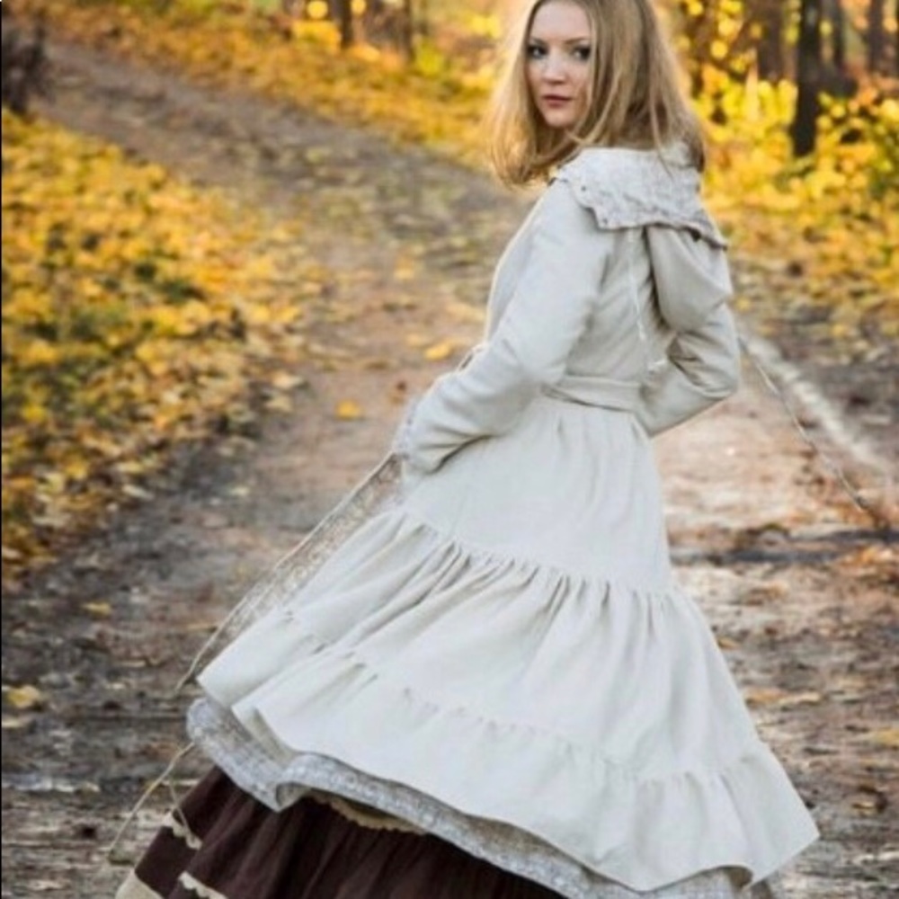 Steampunk Bohemian Long Wool Jacket